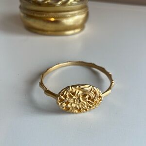 18k gold plated David Aubrey brass bangle